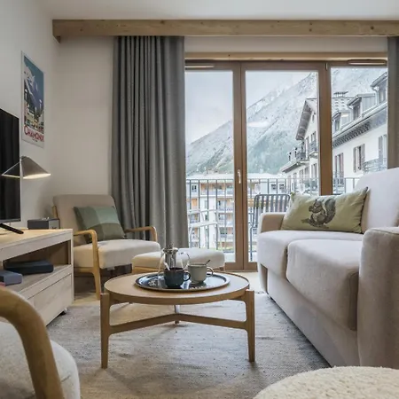 公寓 White Dream - Vue Et Confort En Centre-ville 霞慕尼